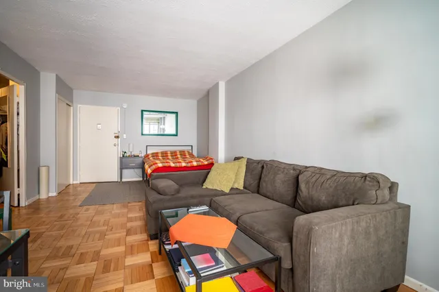 a view of a yoga room