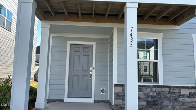a view of front door of house
