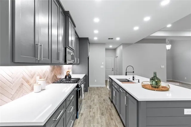 a view of a backyard with plants