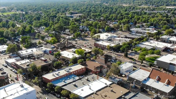 an aerial view of residential house with outdoor space