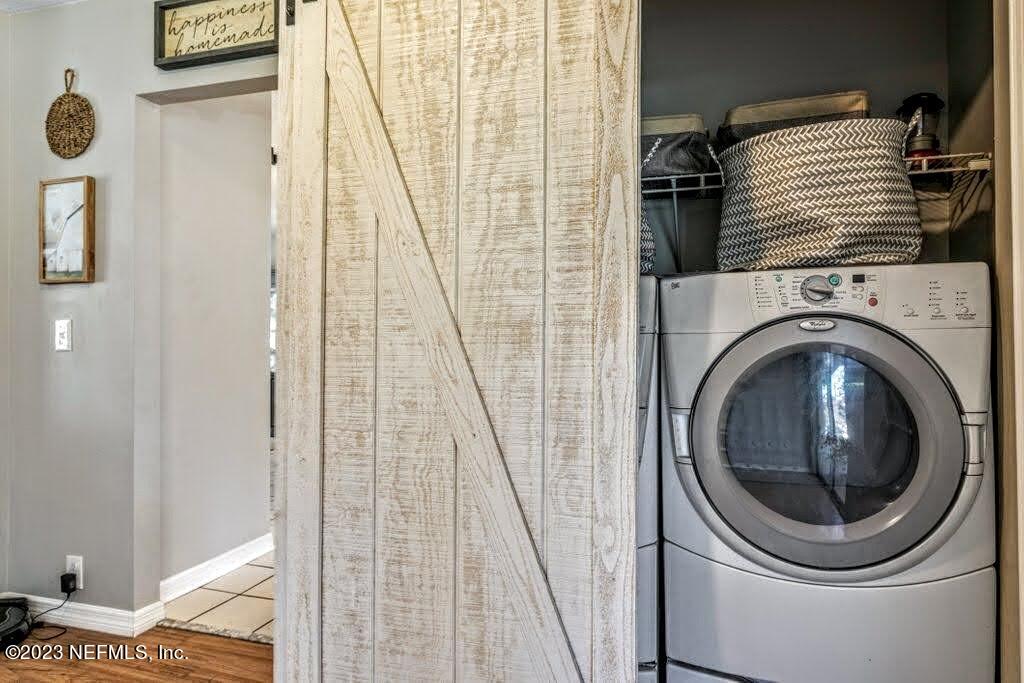 4233 Oak Lane St. Augustine, FL 32086 - Photo 28 of 40 a close up of a sink and a washer dryer