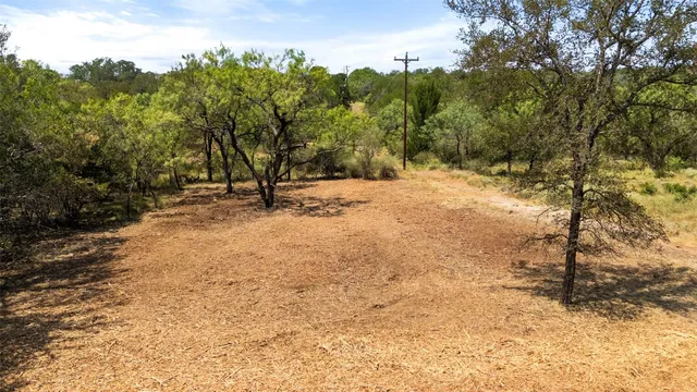 a view of a yard of a house