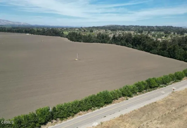 a view of a dry yard with mountain