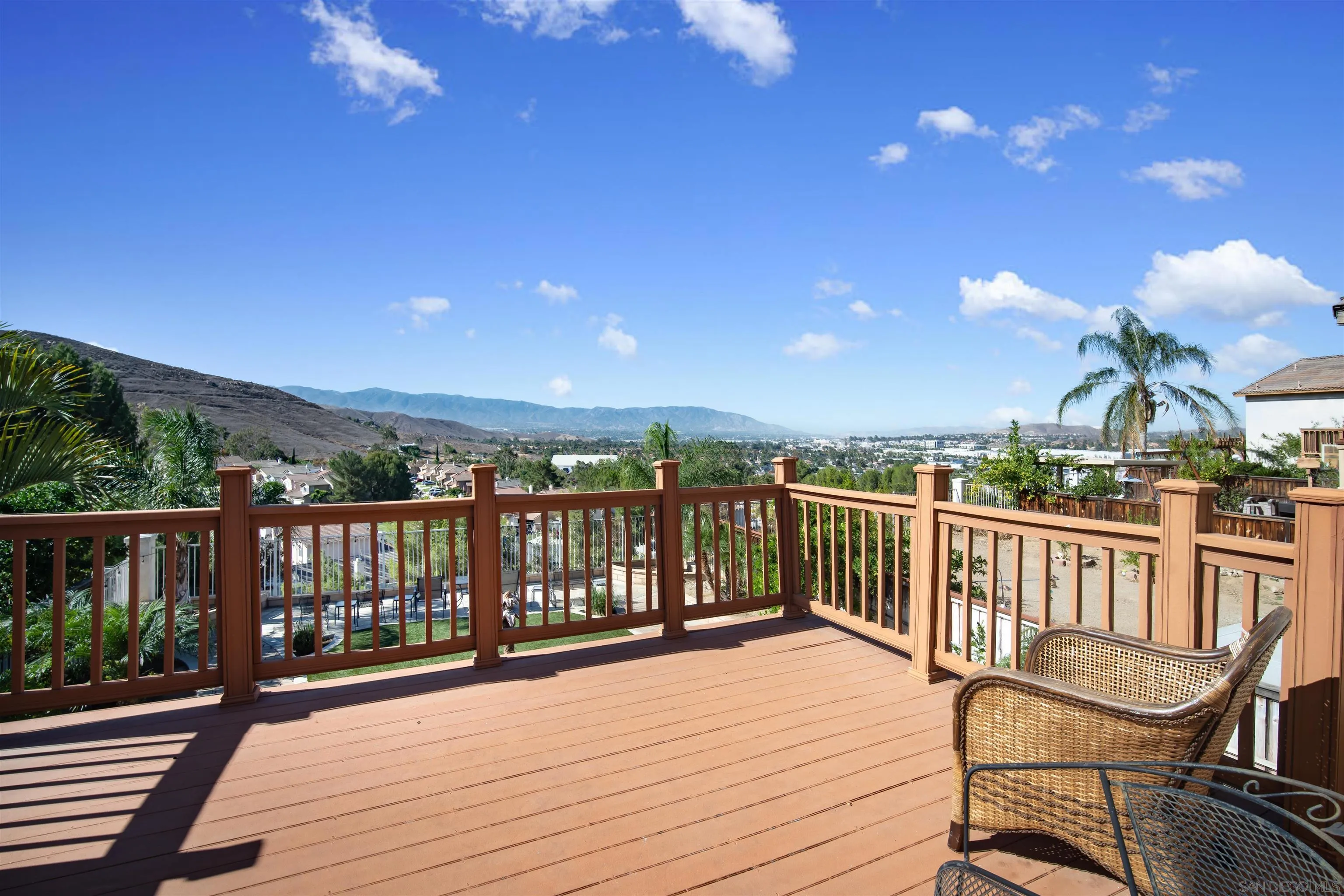 16163 Setting Sun Circle Riverside, CA 92503 - Photo 35 of 45 a view of a balcony with wooden floor