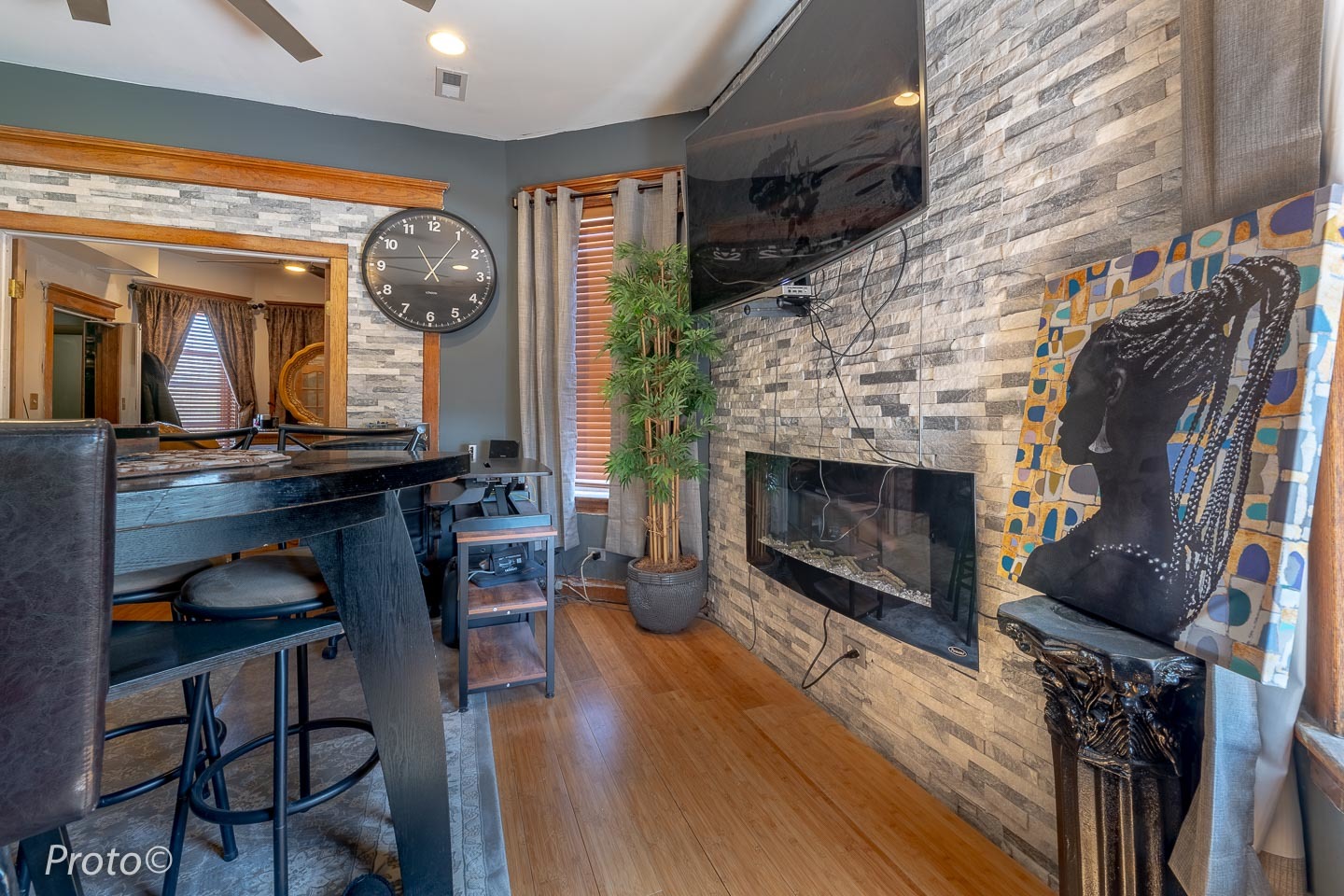 3605 West Cermak Road Chicago, IL 60623 - Photo 8 of 41 a living room with furniture and a fireplace