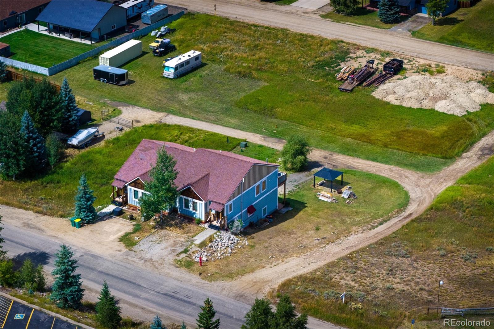 143 East Grand Avenue Hot Sulphur Springs, CO 80451 - Photo 2 of 37 an aerial view of a house having a yard
