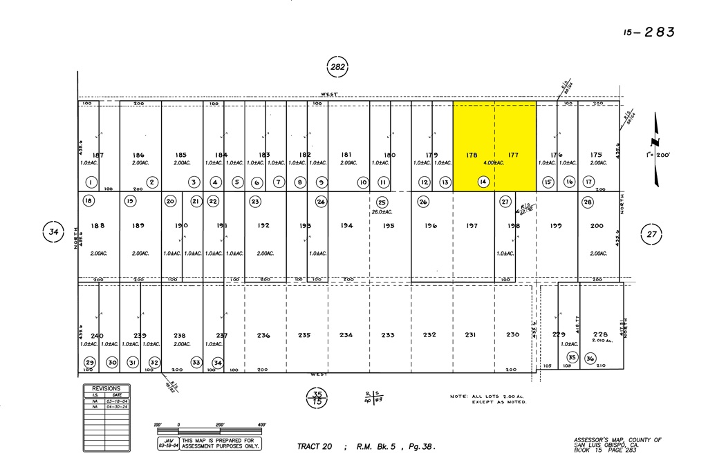 177-178 Unnamed Road Paso Robles, CA 93446 - Photo 3 of 9 Parcel Map