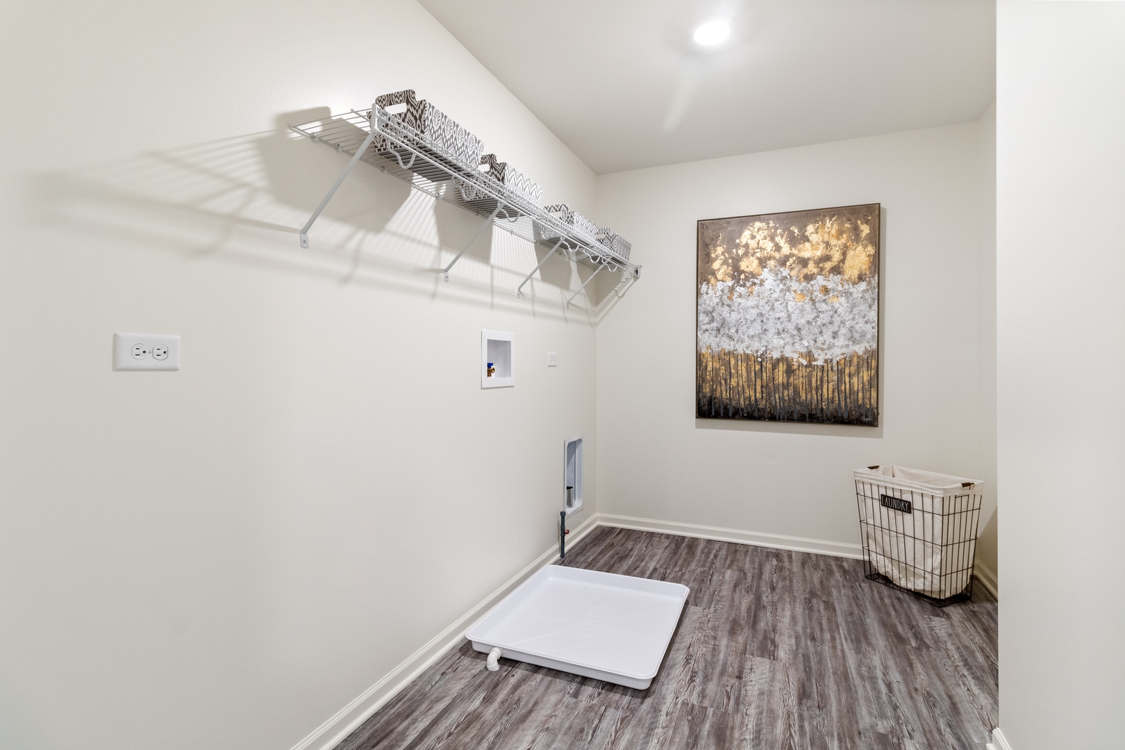 25602 Springview Drive Plainfield, IL 60586 - Photo 18 of 27 a view of a bedroom with baby crib and wooden floor