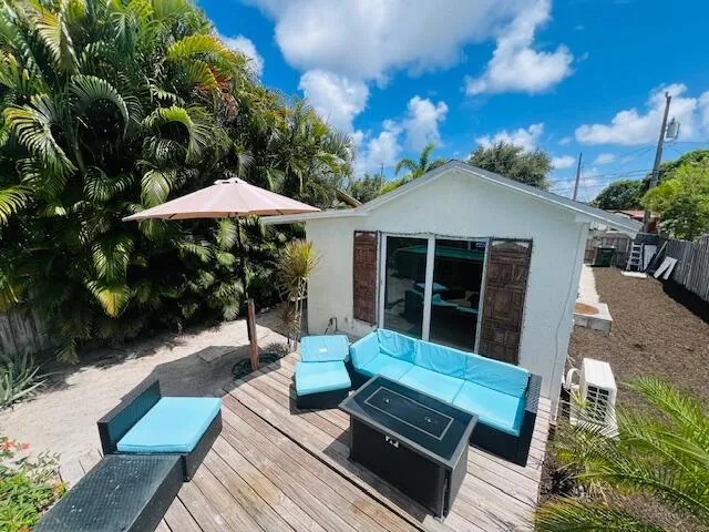 a view of a balcony with chairs