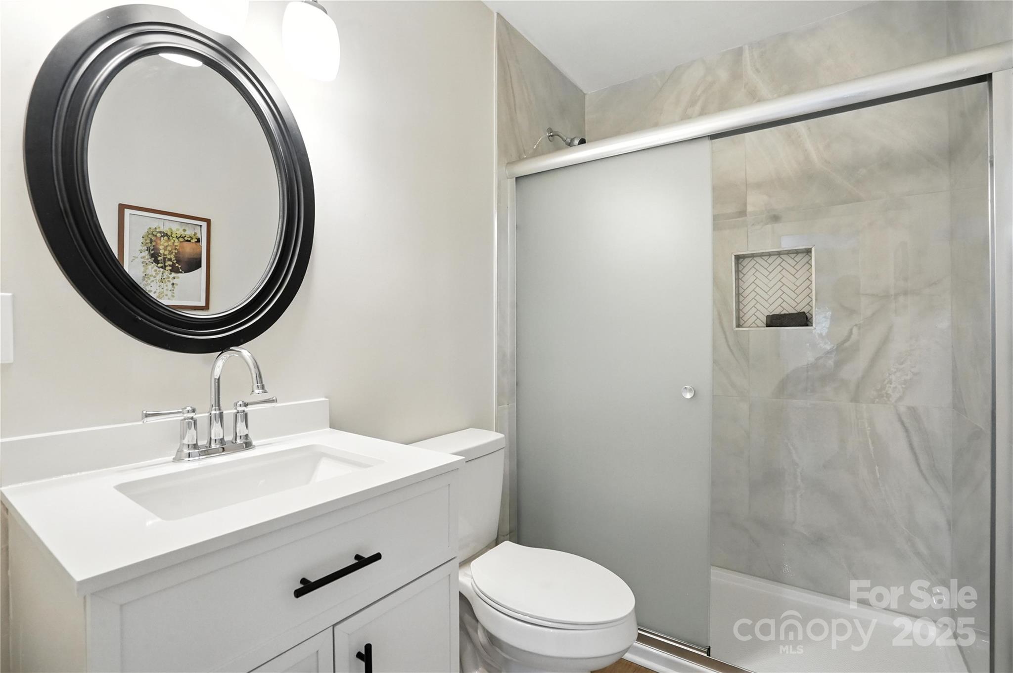 7109 Forney Hill Road Denver, NC 28037 - Photo 32 of 45 a bathroom with a toilet sink and mirror