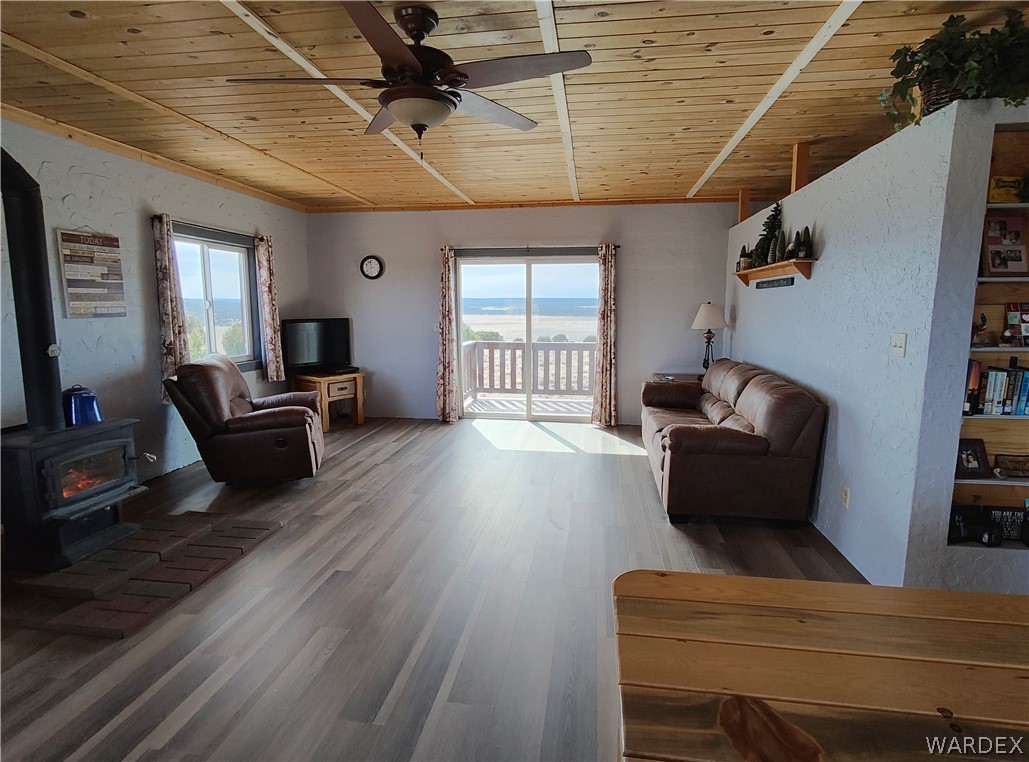 15 County Road Concho, AZ 85924 - Photo 5 of 93 Spacious interior featuring wood-finish flooring and a wood plank ceiling