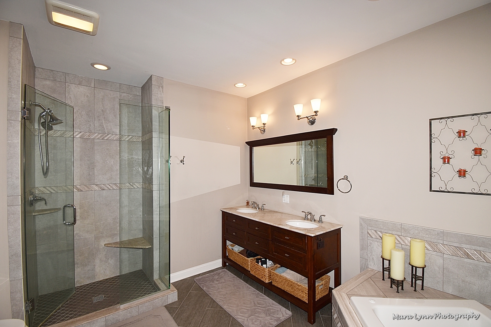 6N353 State Rte 31 St. Charles, IL 60175 - Photo 14 of 124 a bathroom with a sink a light fixture and a shower