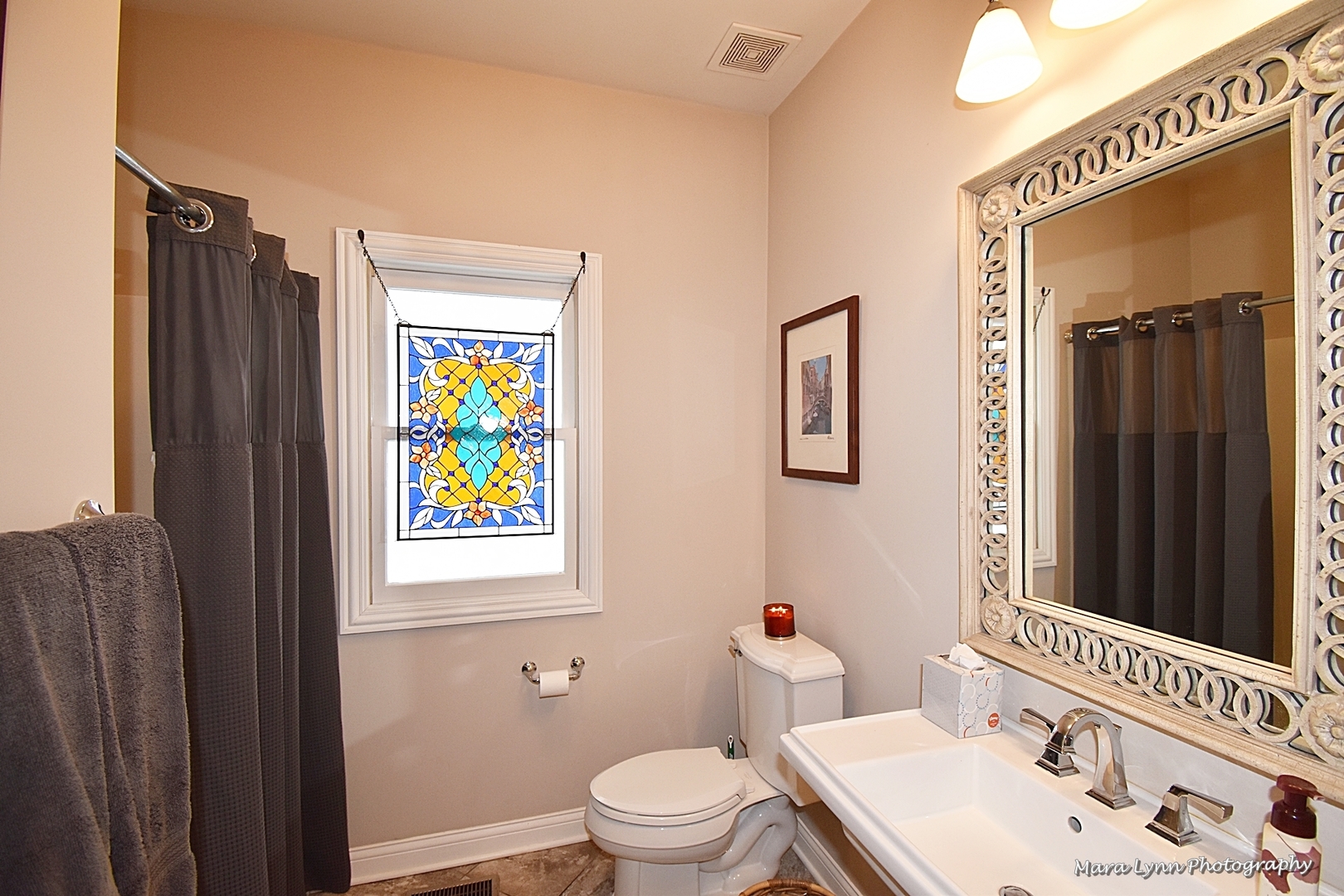 6N353 State Rte 31 St. Charles, IL 60175 - Photo 45 of 124 a bathroom with a sink a toilet and shower curtain