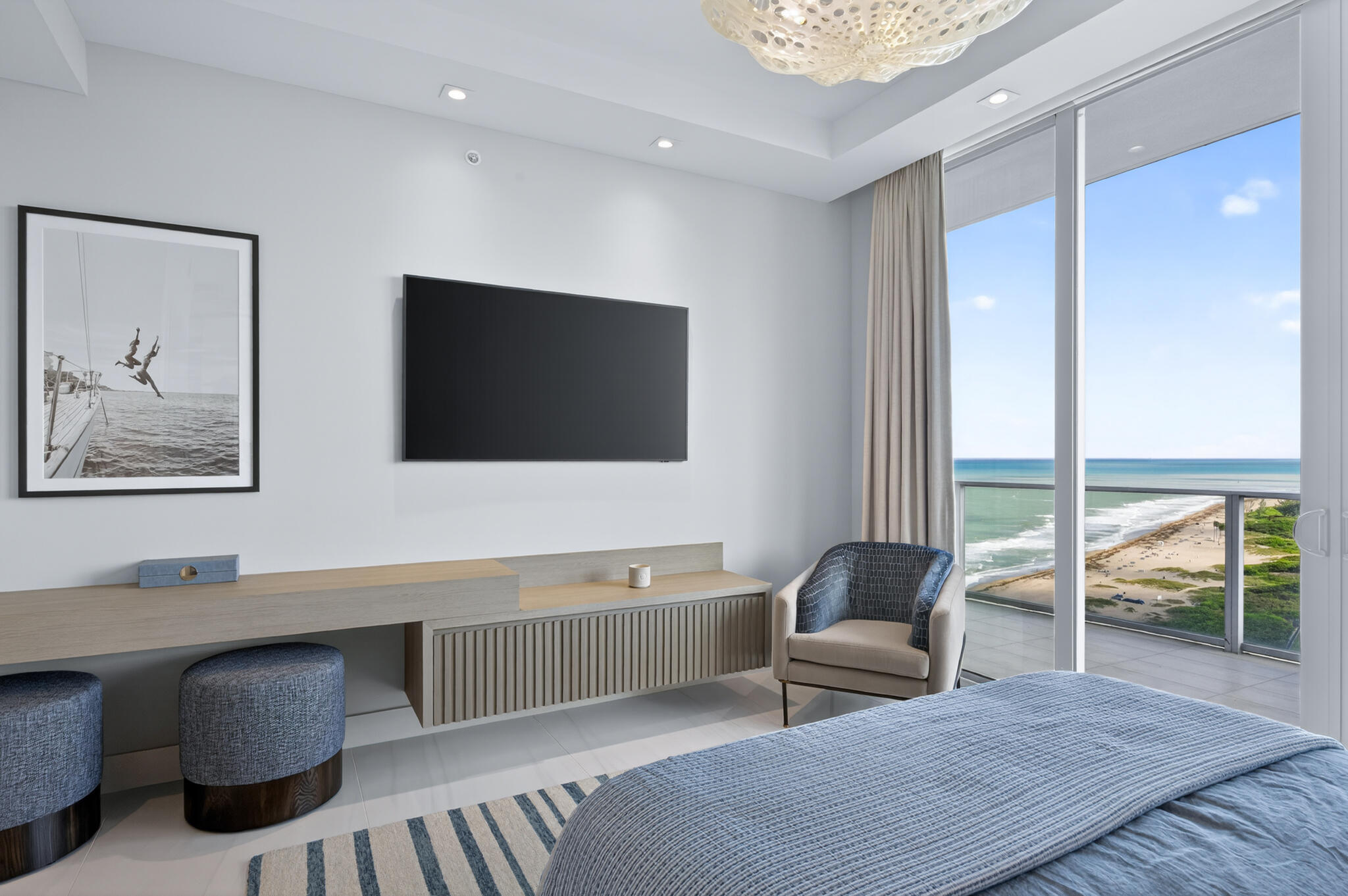3100 North Ocean Drive, Unit HPH3 Riviera Beach, FL 33404 - Photo 25 of 42 a living room with furniture and a flat screen tv