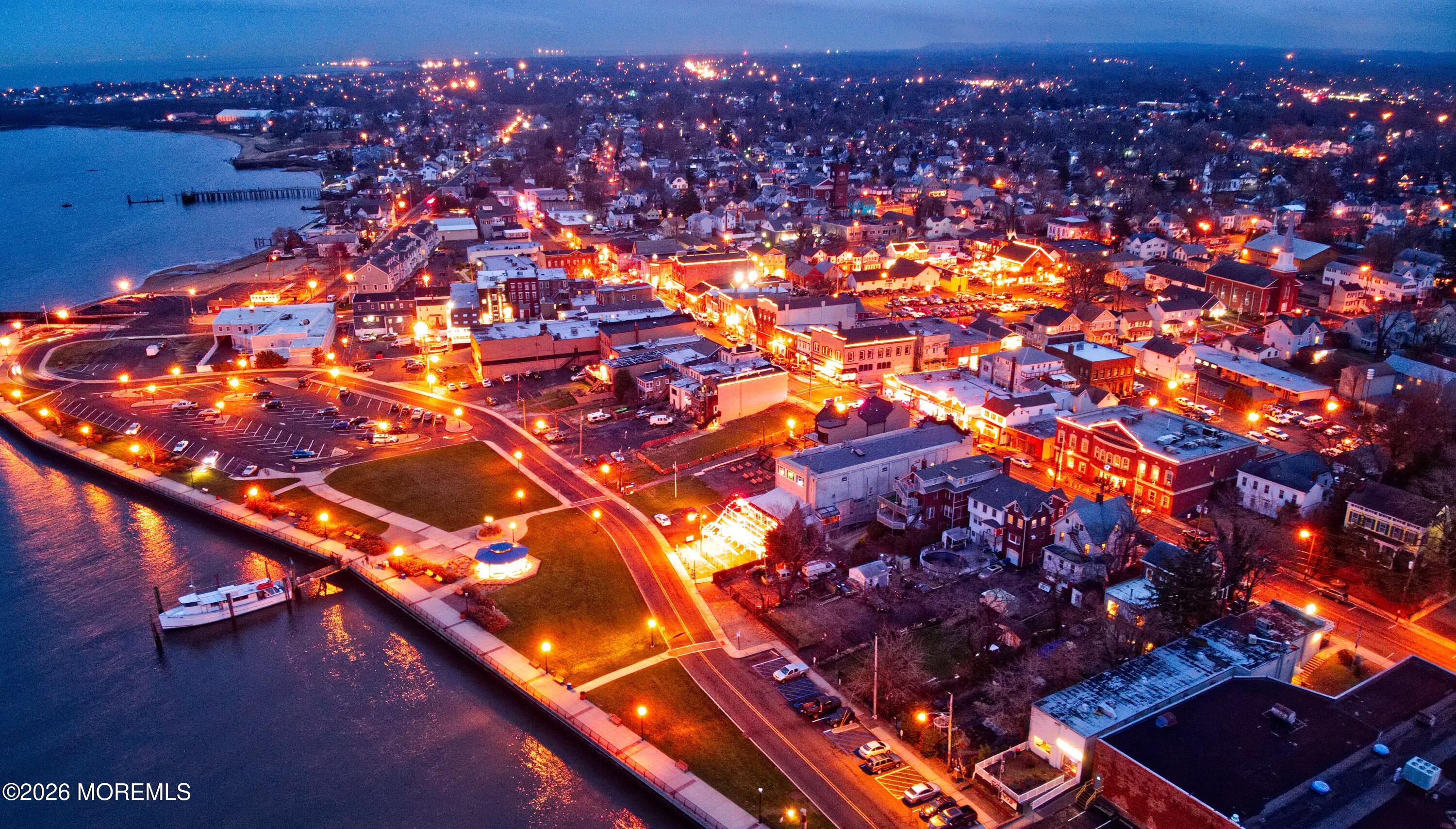 45 Beers Street, Unit 11A Keyport, NJ 07735 - Photo 31 of 37 keyport Aerial shot at night2