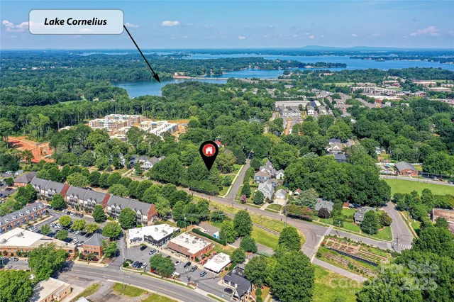 an aerial view of multiple house