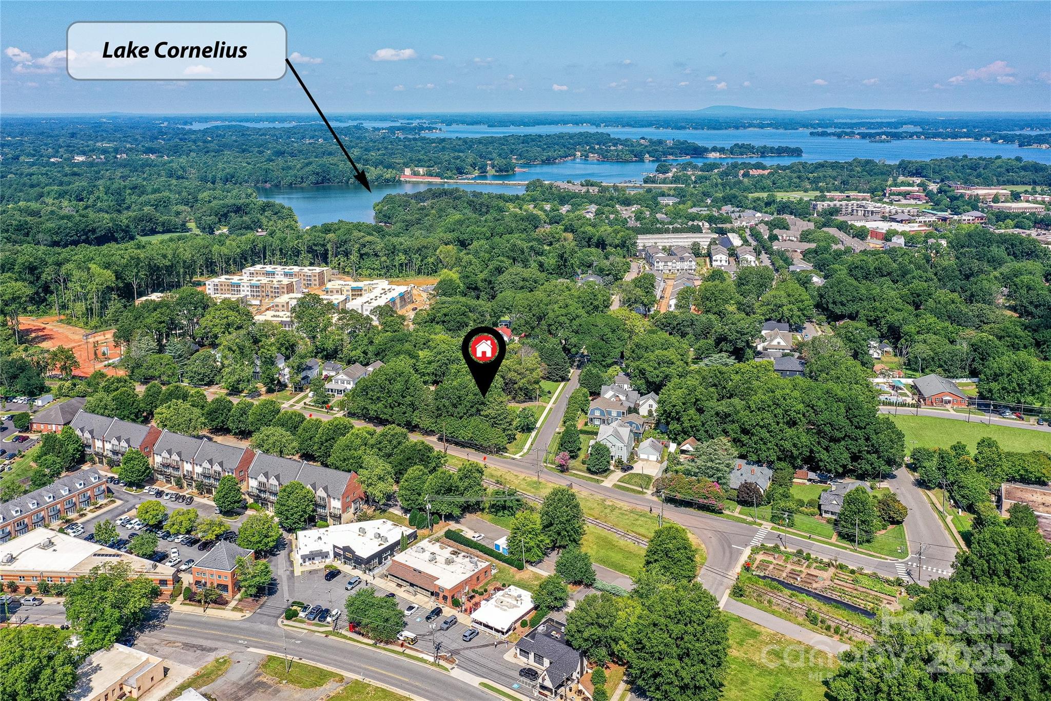 504 Potts Street Davidson, NC 28036 - Photo 23 of 34 an aerial view of multiple house