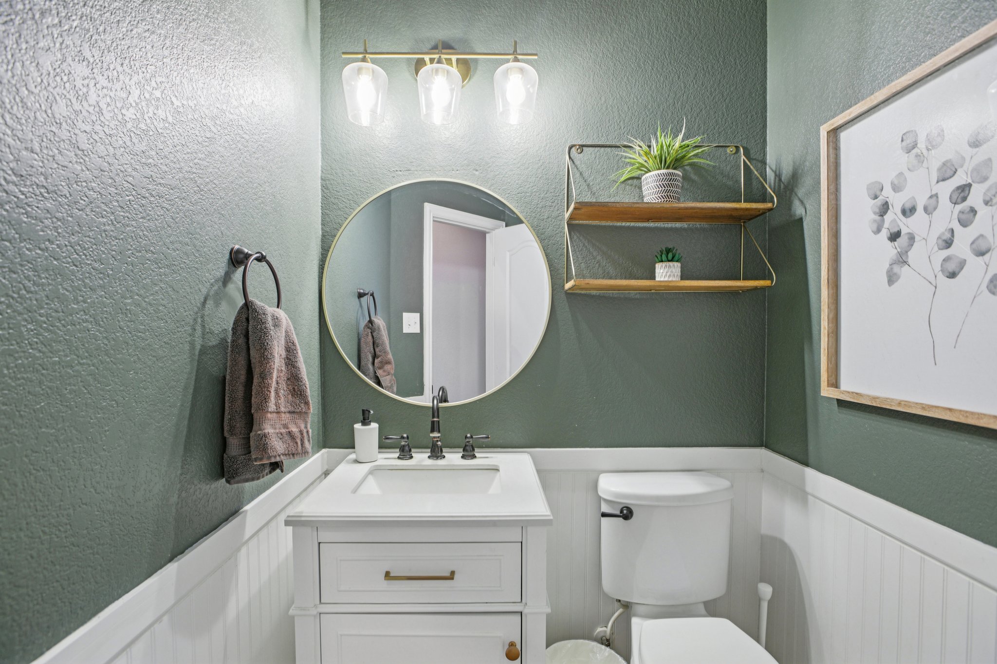 2308 Wind Vane West Pflugerville, TX 78660 - Photo 15 of 28 a bathroom with a toilet sink and mirror