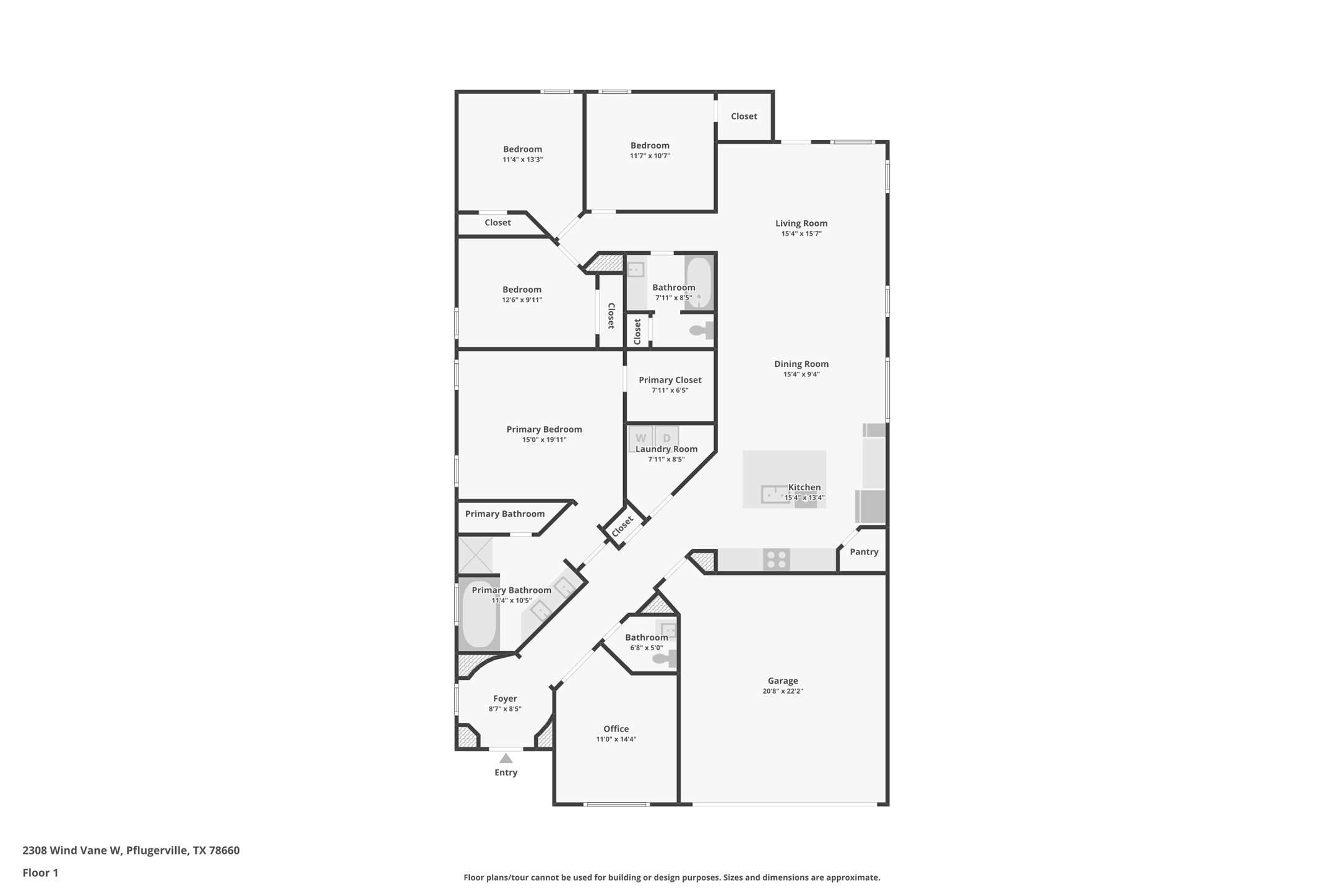 2308 Wind Vane West Pflugerville, TX 78660 - Photo 28 of 28 a picture of a floor plan