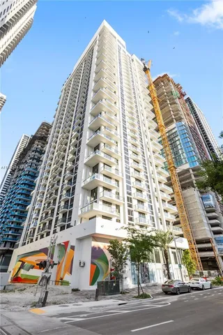 a front view of a building