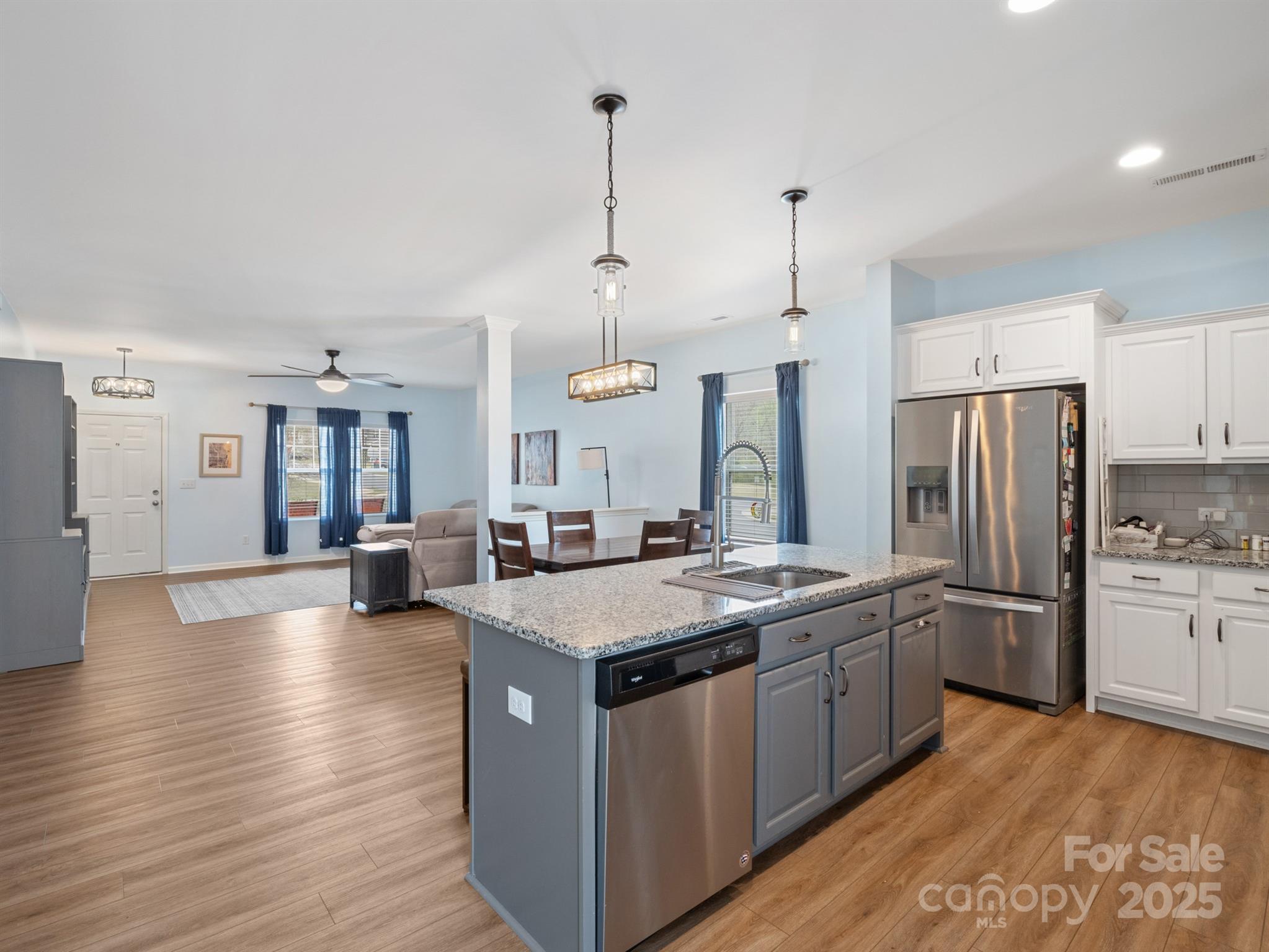 629 Gants Road York, SC 29745 - Photo 8 of 28 a kitchen with stainless steel appliances granite countertop a sink stove and refrigerator