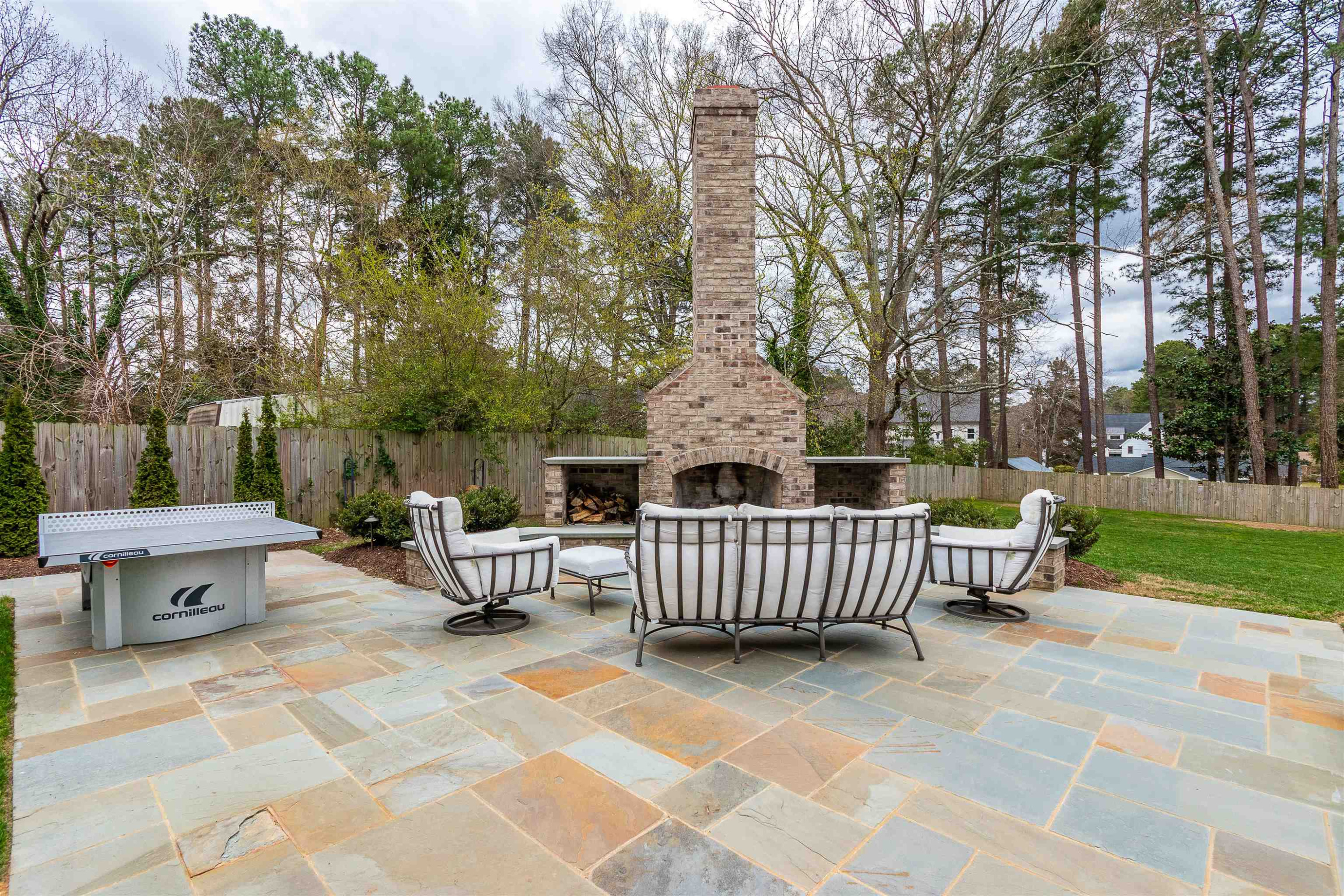 641 Cranbrook Road Raleigh, NC 27609 - Photo 37 of 39 Patio and Fireplace