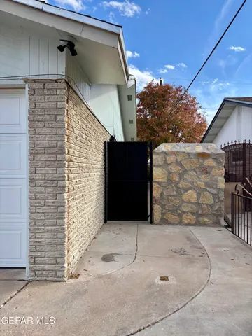a view of a bathroom from a hallway