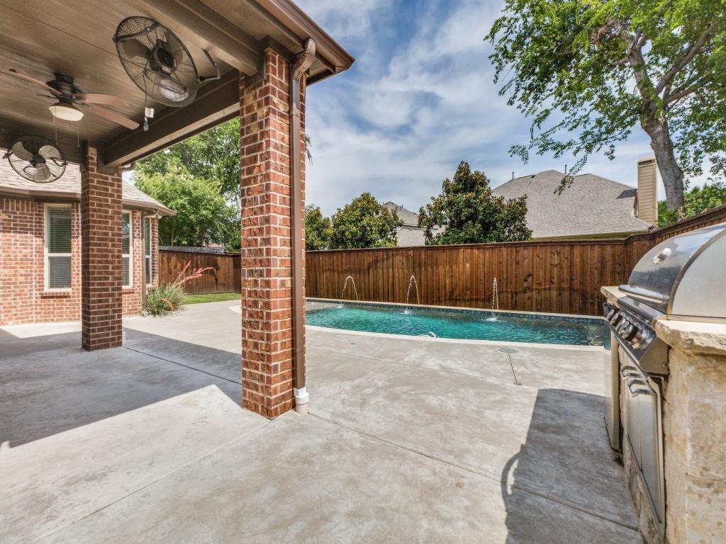 916 Redbird Lane Allen, TX 75013 - Photo 26 of 28 Covered porch, built-in grill and exspansive pool deck