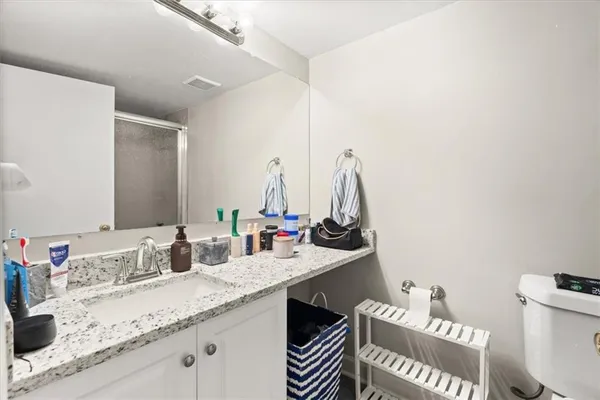 a bathroom with a sink and a toilet