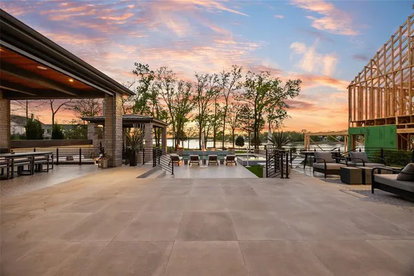 a view of a outdoor space with seating area