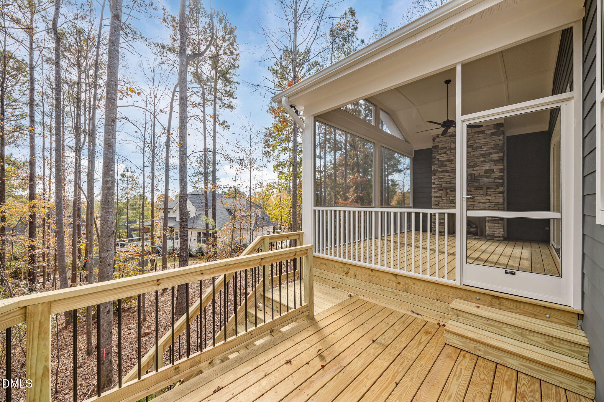 485 Chapel Ridge Drive Pittsboro, NC 27312 - Photo 56 of 74 a view of balcony with wooden floor