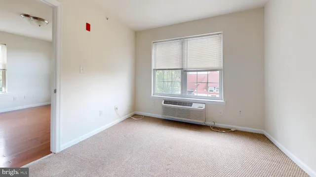 an empty room with a window