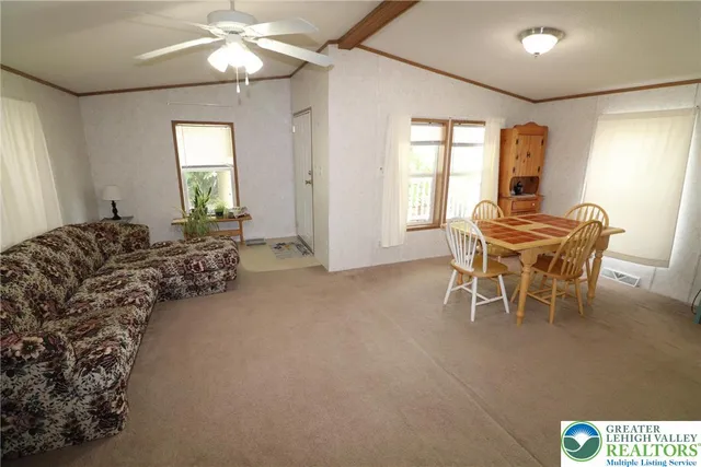 a workspace with furniture window and outside view