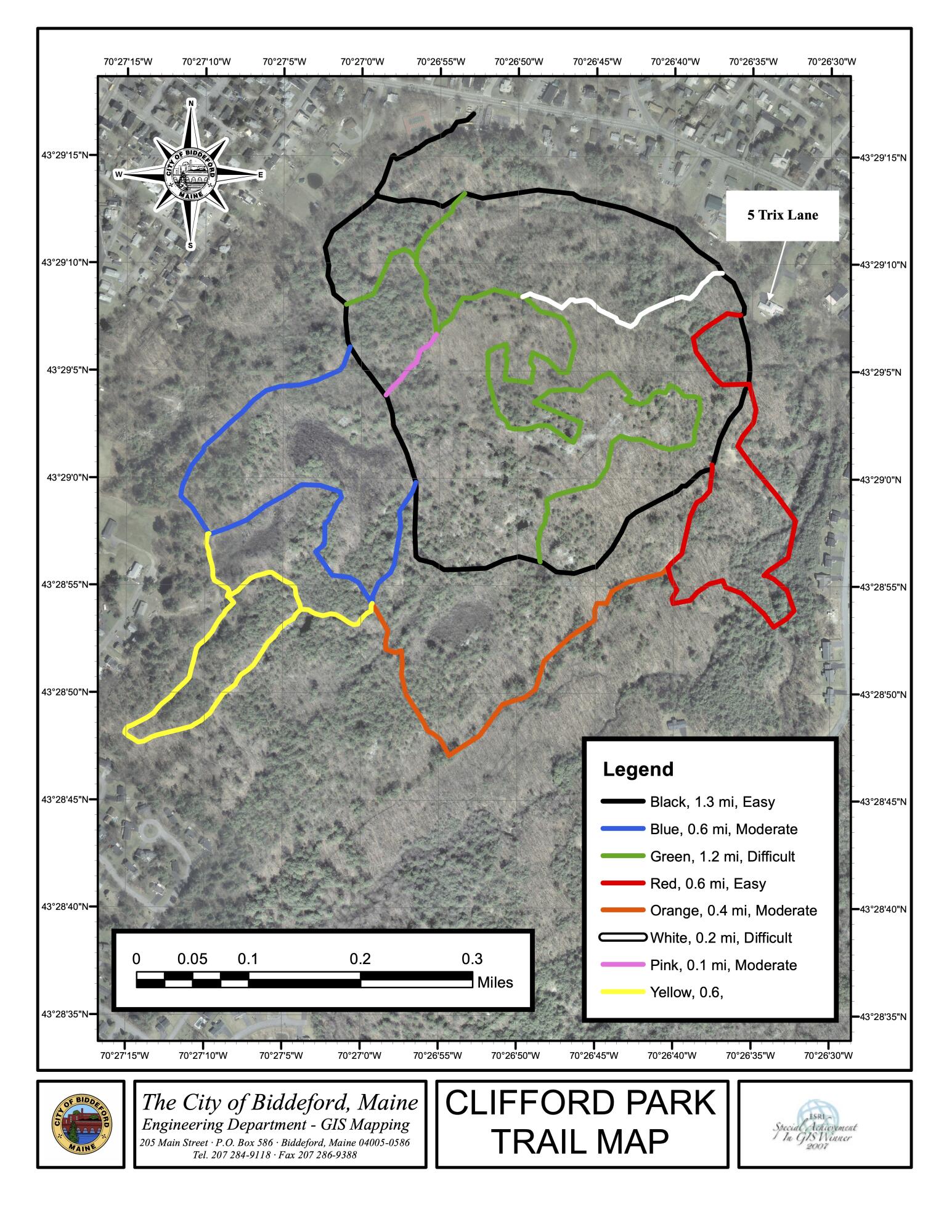 5 Trix Lane Biddeford, ME 04005 - Photo 51 of 57 Clifford Park Trail Map
