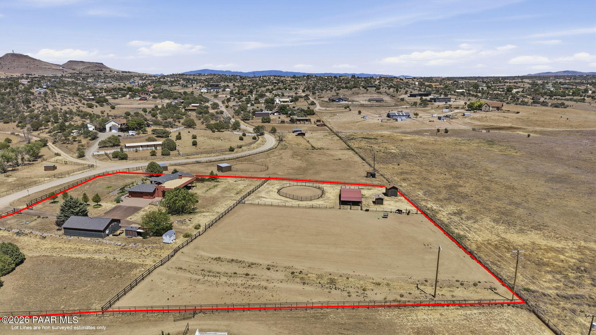 5275 West Stazenski Road Prescott, AZ 86305 - Photo 59 of 64 59-Aerial 2 Lot Lines