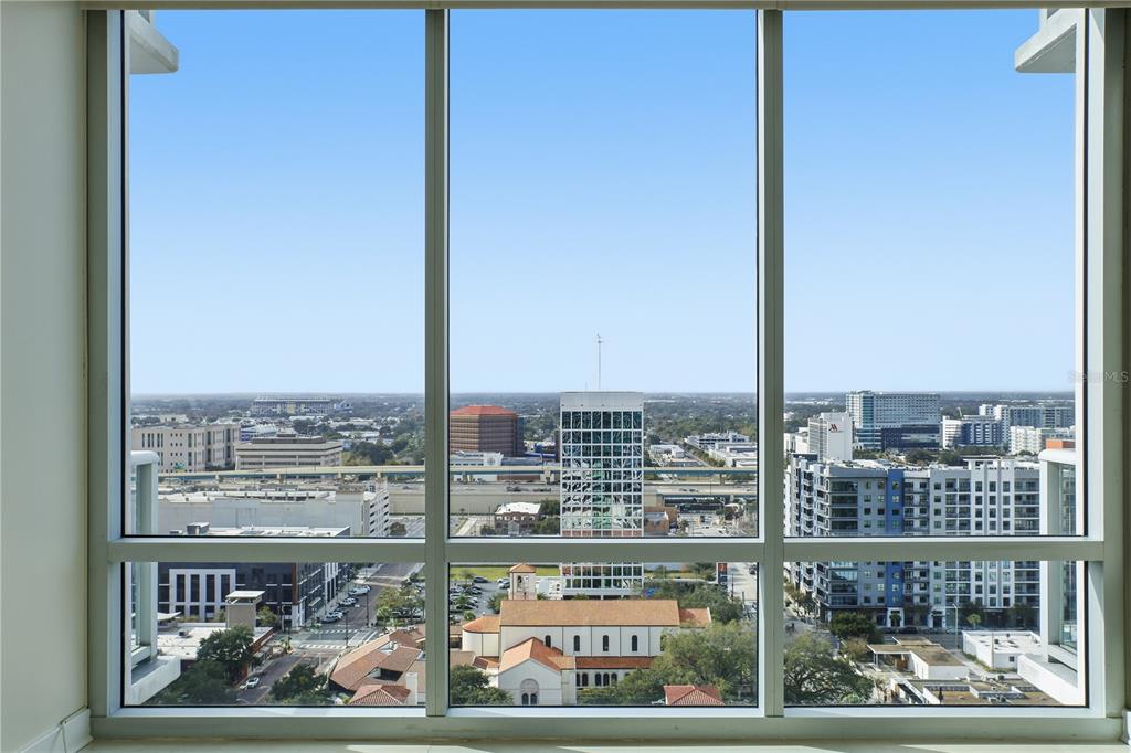 150 East Robinson Street, Unit 2002 Orlando, FL 32801 - Photo 30 of 41 a view of a city from a window