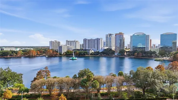 a view of a city with tall buildings