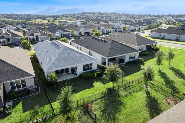 an aerial view of multiple house