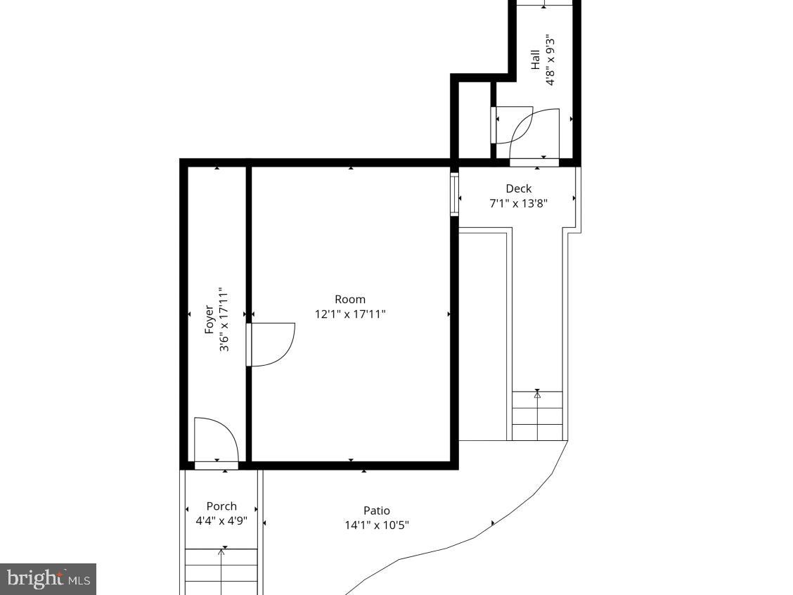 5404 4th Street Northwest, Unit 2 Washington, DC 20011 - Photo 3 of 6 Building Front Entry Floor Plan