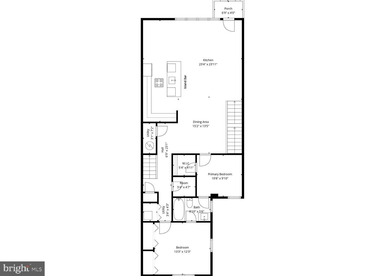 5404 4th Street Northwest, Unit 2 Washington, DC 20011 - Photo 4 of 6 Main Level Floor Plan