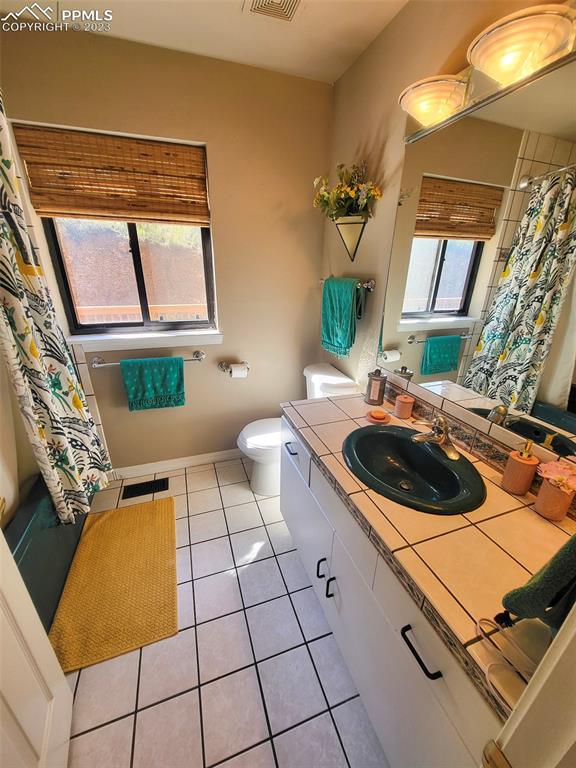 4440 Prairie Street Cascade, CO 80809 - Photo 18 of 31 a bathroom with a sink a mirror and a toilet
