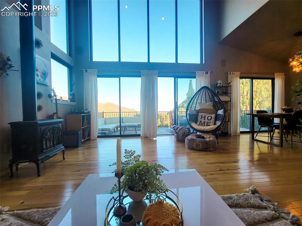 4440 Prairie Street Cascade, CO 80809 - Photo 6 of 31 a living room with furniture and a large window