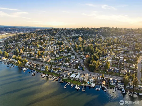an aerial view of a city