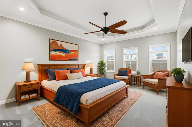 a bedroom with bed and window