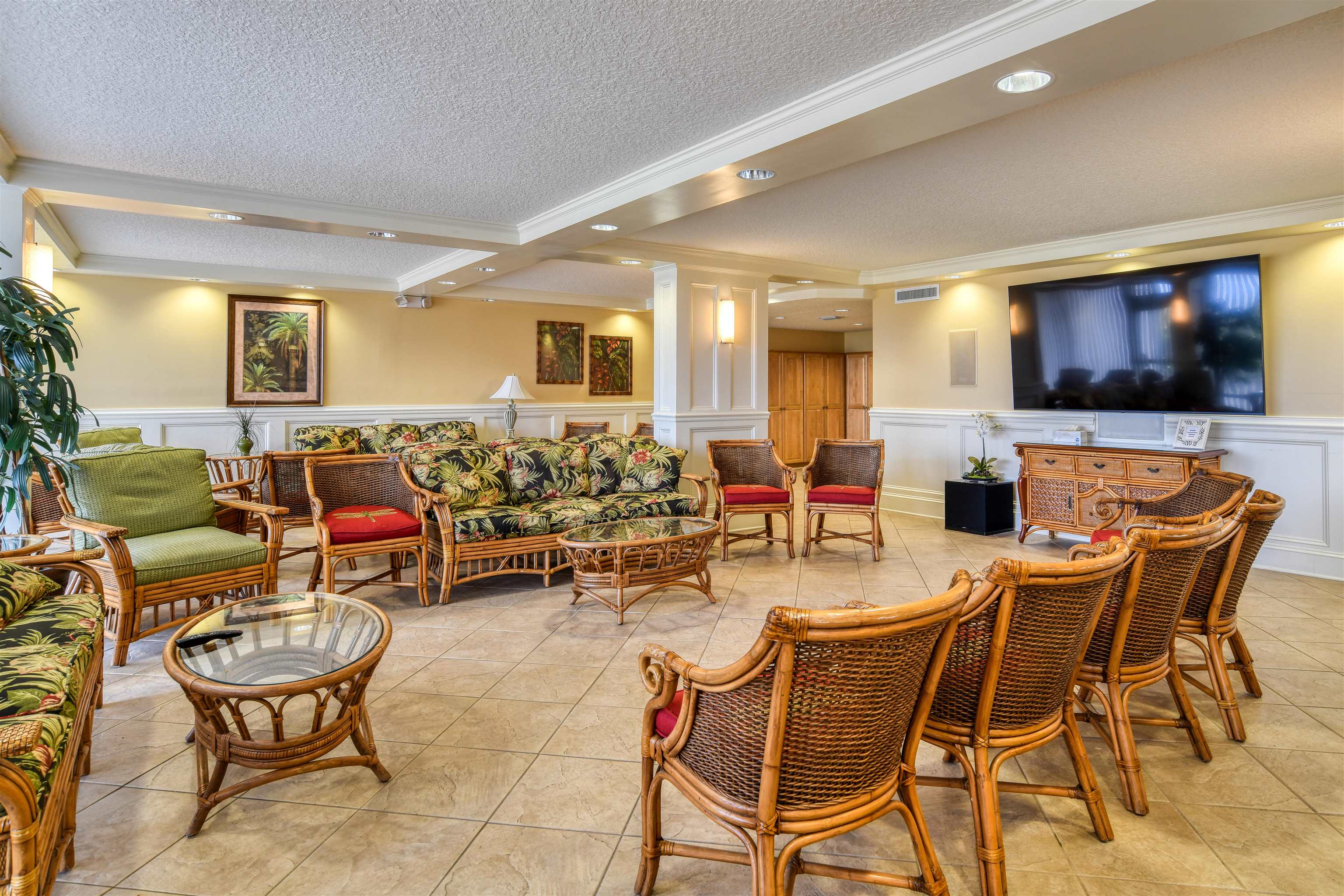 2 Dondanville Road, Unit 101 St. Augustine, FL 32080 - Photo 45 of 50 a view of a livingroom with furniture and a flat screen tv