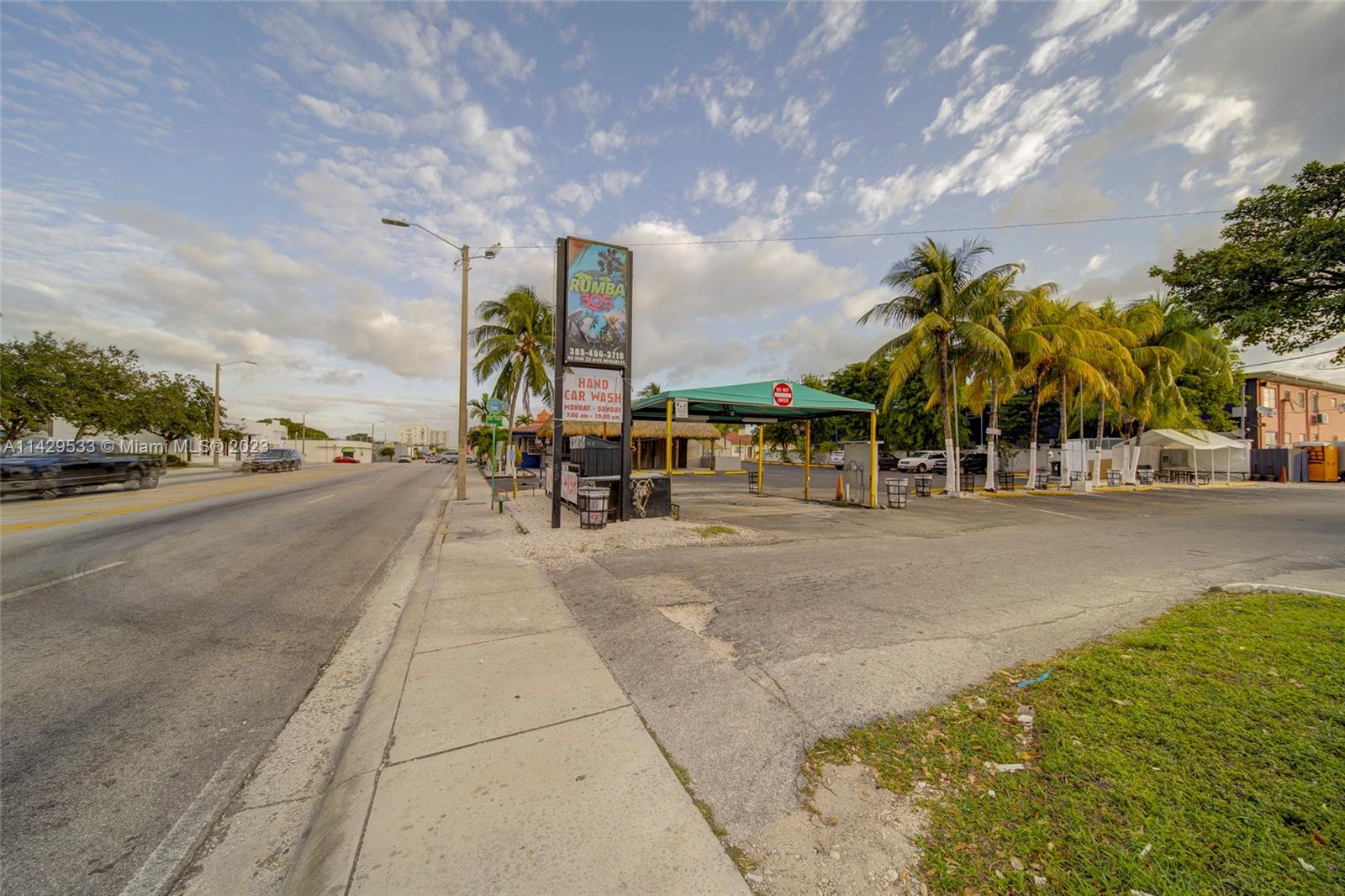 a building with view of street