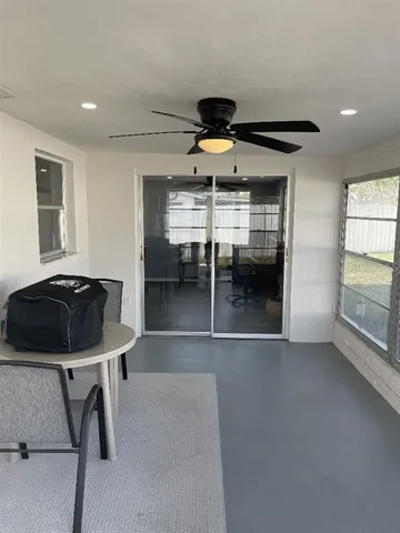 a bedroom with a bed and furniture