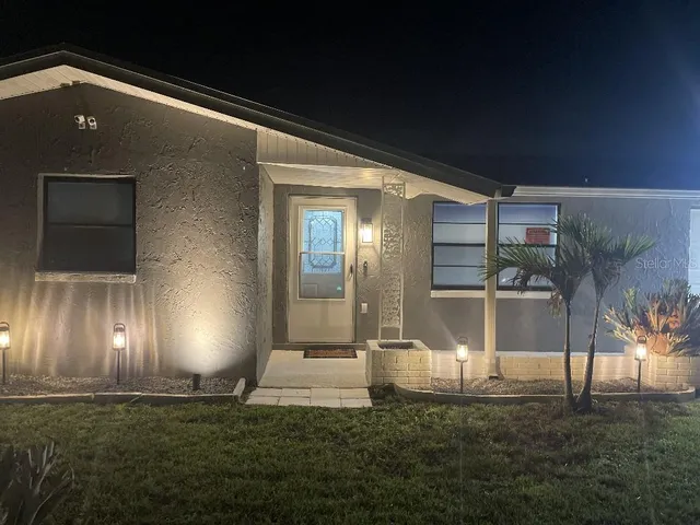 a front view of a house