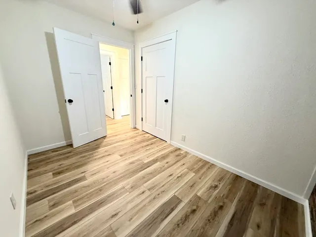 a view of small space with empty racks