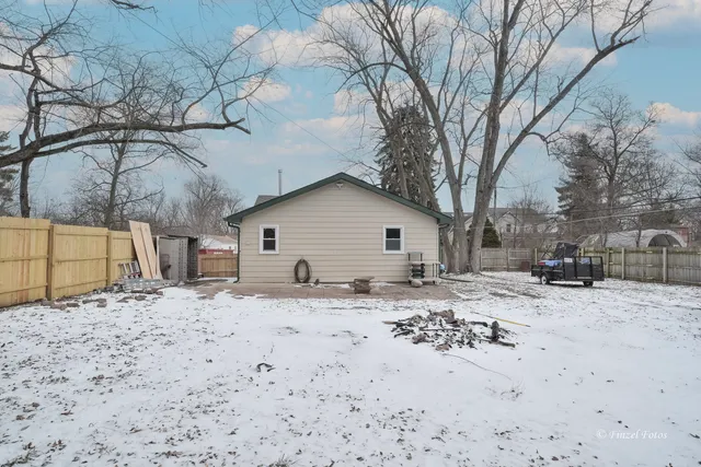 a backyard of a house
